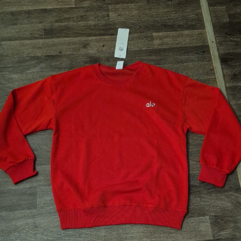ALO Yoga Vibrant Red Crewneck Sweater